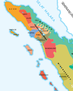 Ethnic map North Sumatra